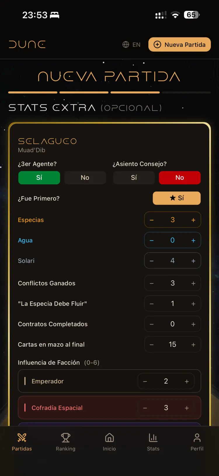 Agregar Detalles a Partida